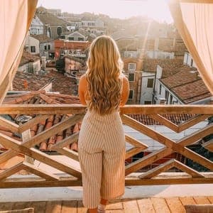 Zagreb rooftop at sunset